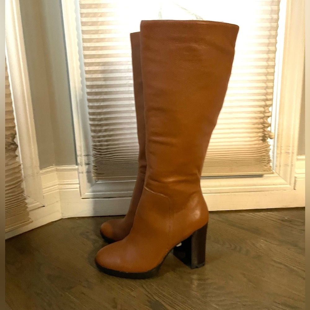 Cole Haan Jackie Lug Leather Knee-High Boots NWT